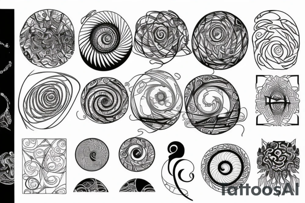 The golden ratio with spiral tattoo idea
