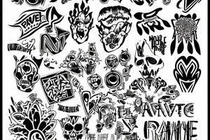 Rave, MDMA, Newcastle city tattoo idea