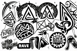 Rave, MDMA, Newcastle city tattoo idea