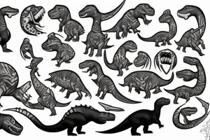 Maori dinosaur tattoo idea