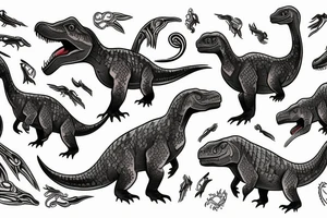 Maori dinosaur tattoo idea