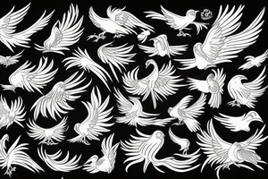 Phoenix bird tattoo idea