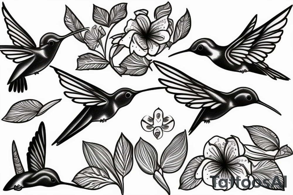 hummingbird tattoo idea
