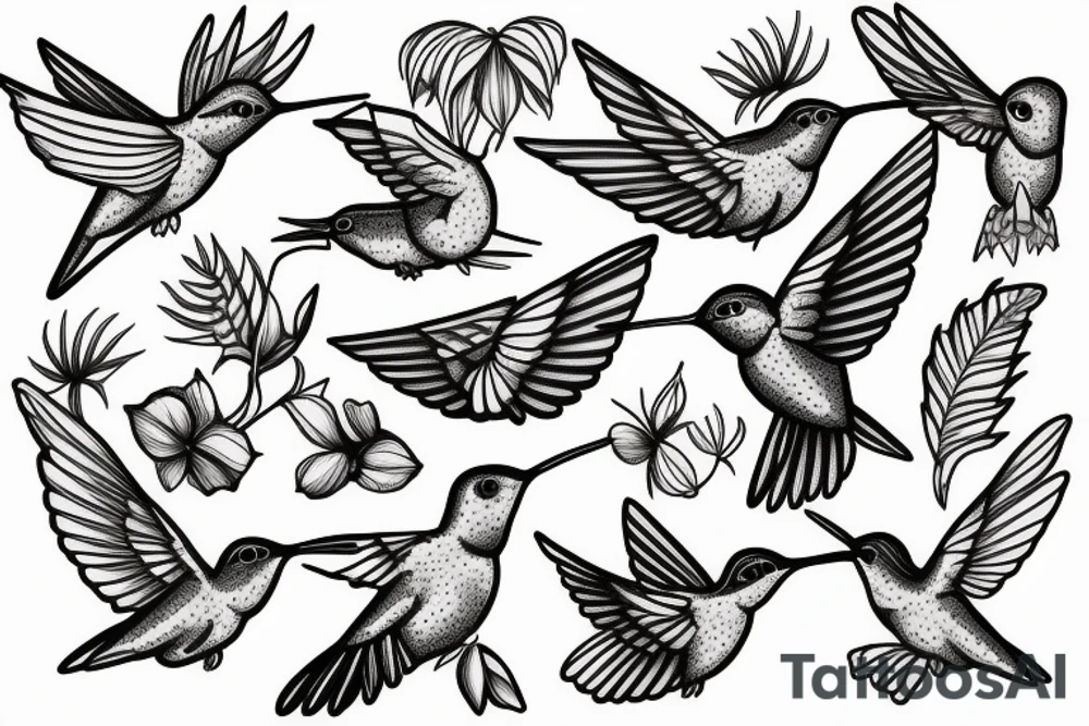 hummingbird tattoo idea