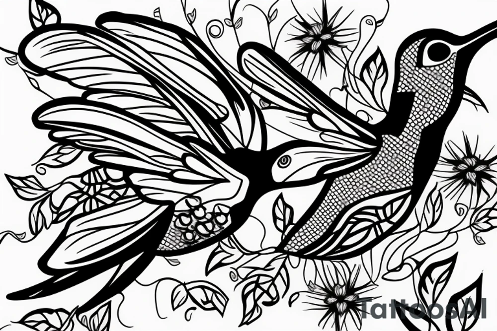 hummingbird tattoo idea