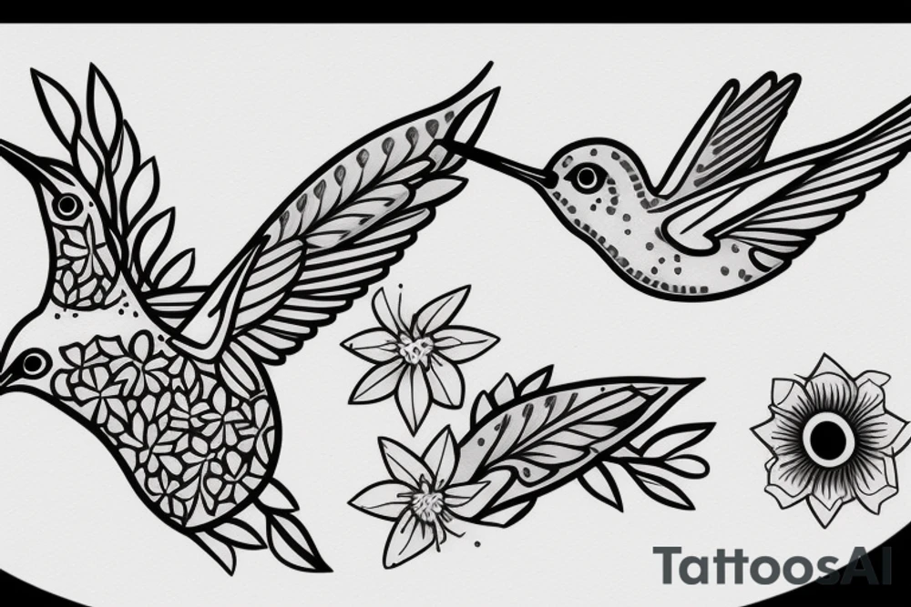 hummingbird tattoo idea