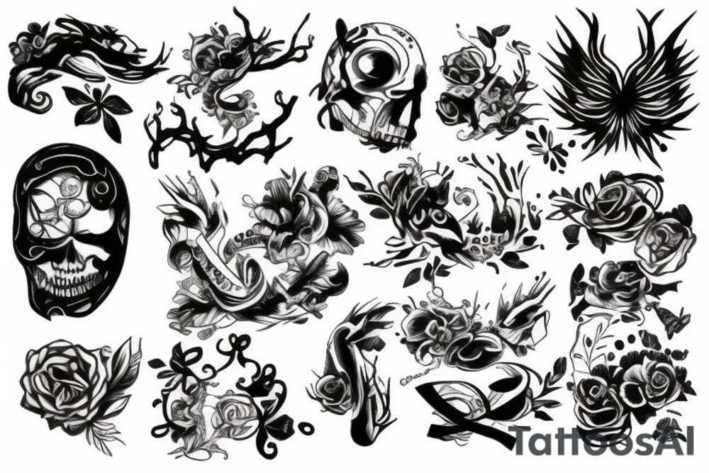 black out tattoo idea