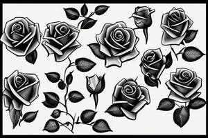 rose and guns tattoo idea