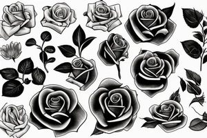 rose and guns tattoo idea