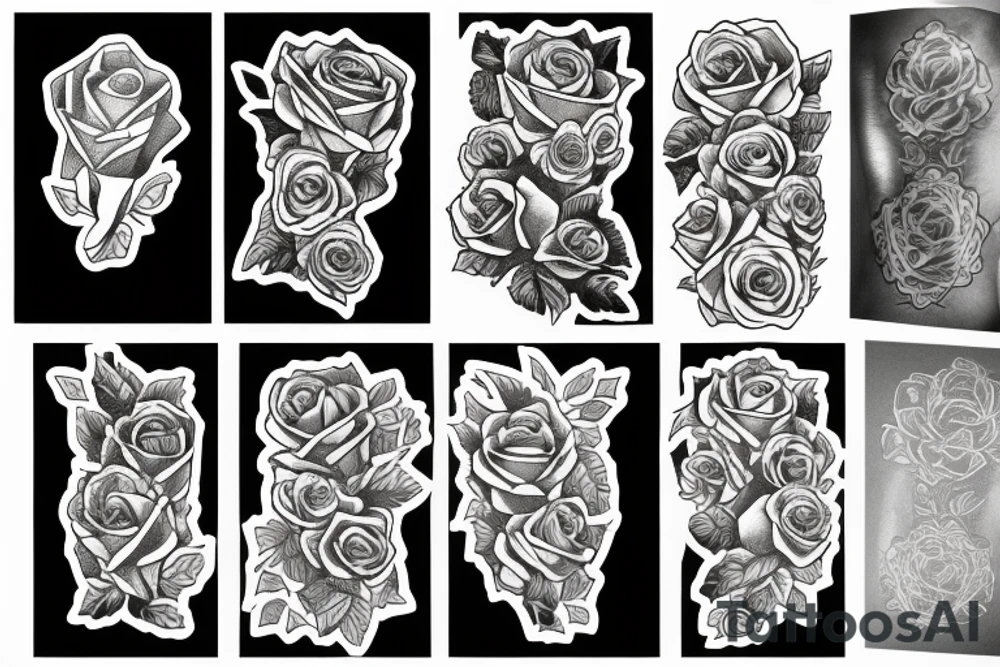rose and guns tattoo idea