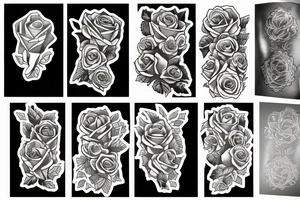 rose and guns tattoo idea