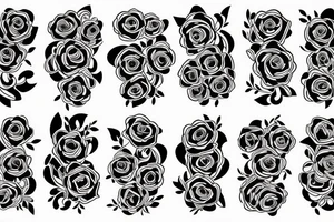 rose and guns tattoo idea