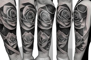 rose and guns tattoo idea