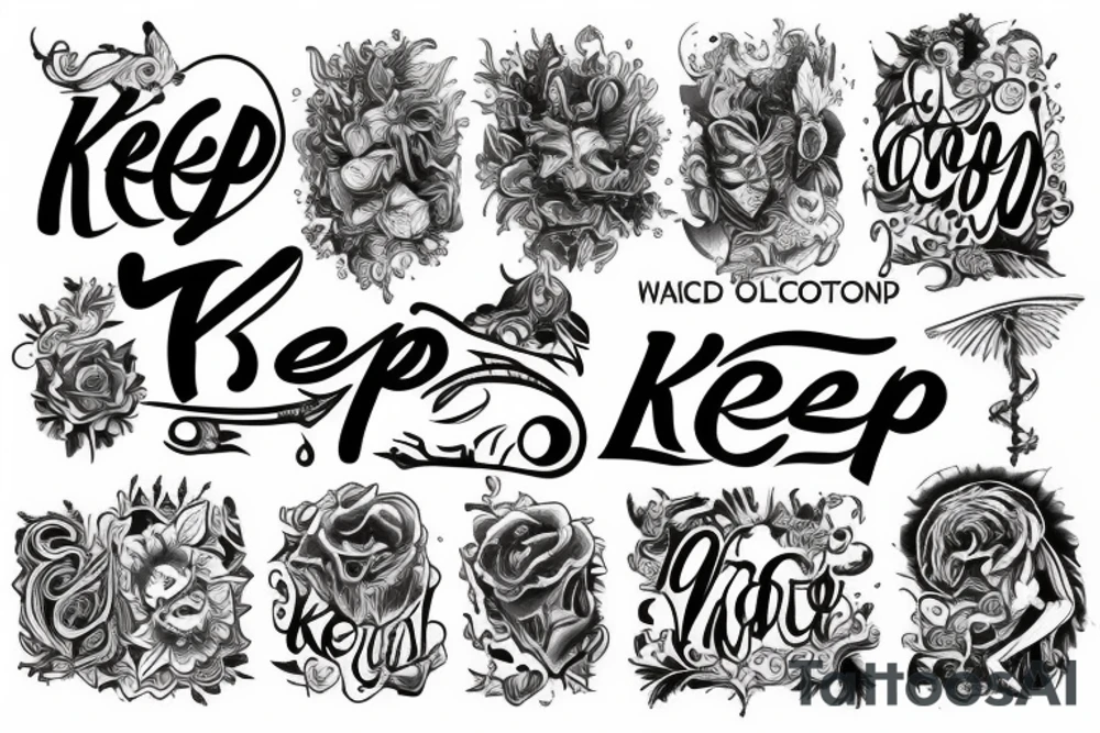 The word Keep tattoo idea