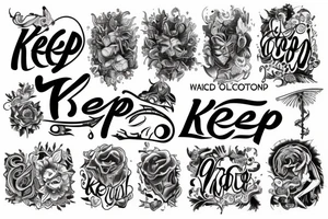 The word Keep tattoo idea