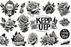 The word Keep inside a logo tattoo idea
