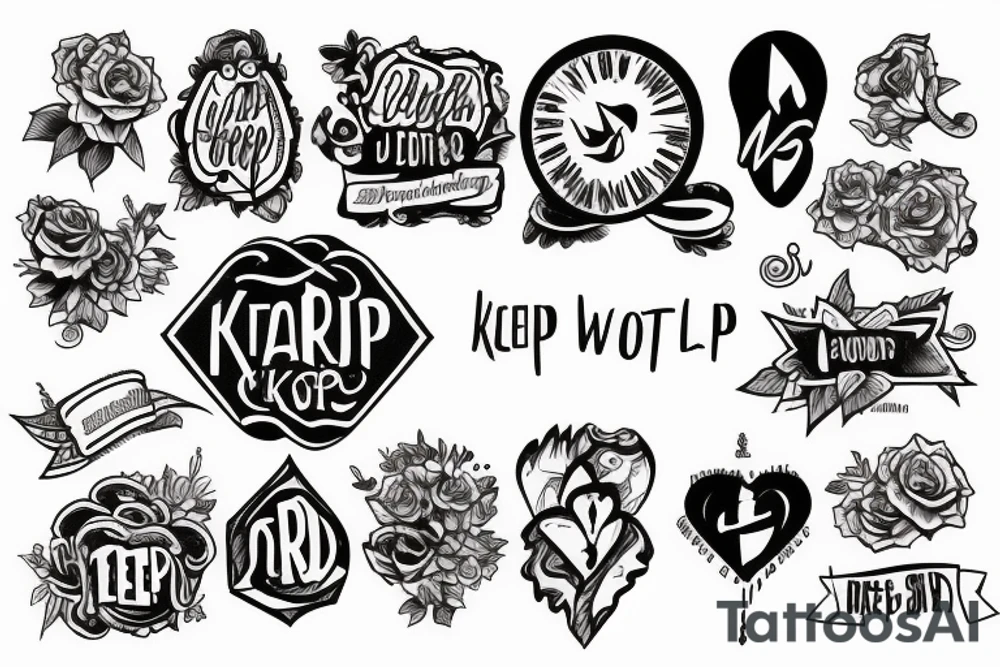 The word Keep inside a logo tattoo idea
