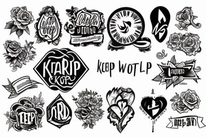 The word Keep inside a logo tattoo idea