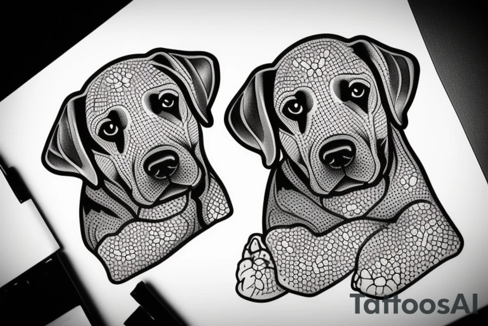 Labrador dog tattoo idea