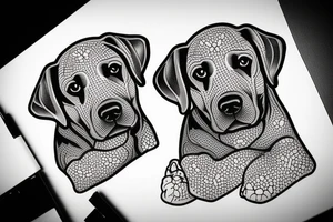 Labrador dog tattoo idea