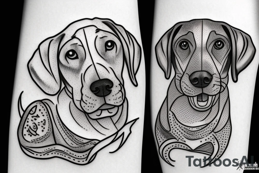 Labrador dog tattoo idea