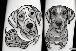 Labrador dog tattoo idea