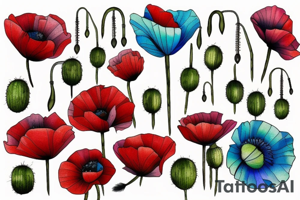 Poppy tattoo idea