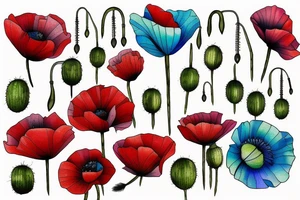 Poppy tattoo idea