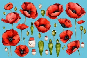 Poppy tattoo idea