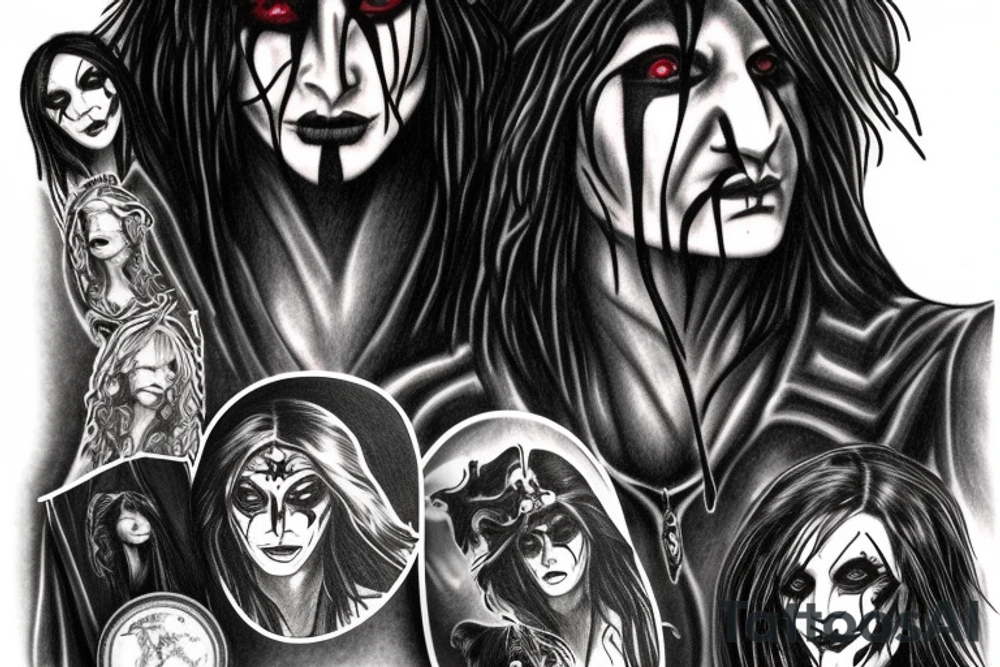 Eric Draven on the background of a raven tattoo idea