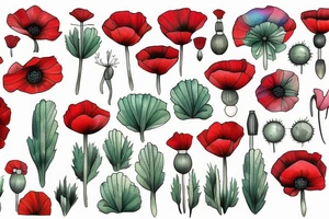 Poppy tattoo idea