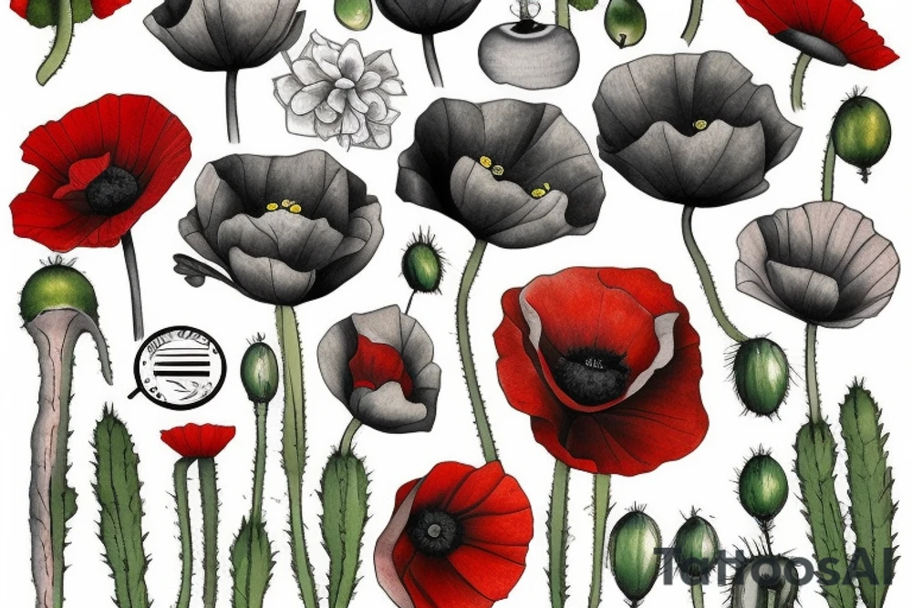 Poppy tattoo idea