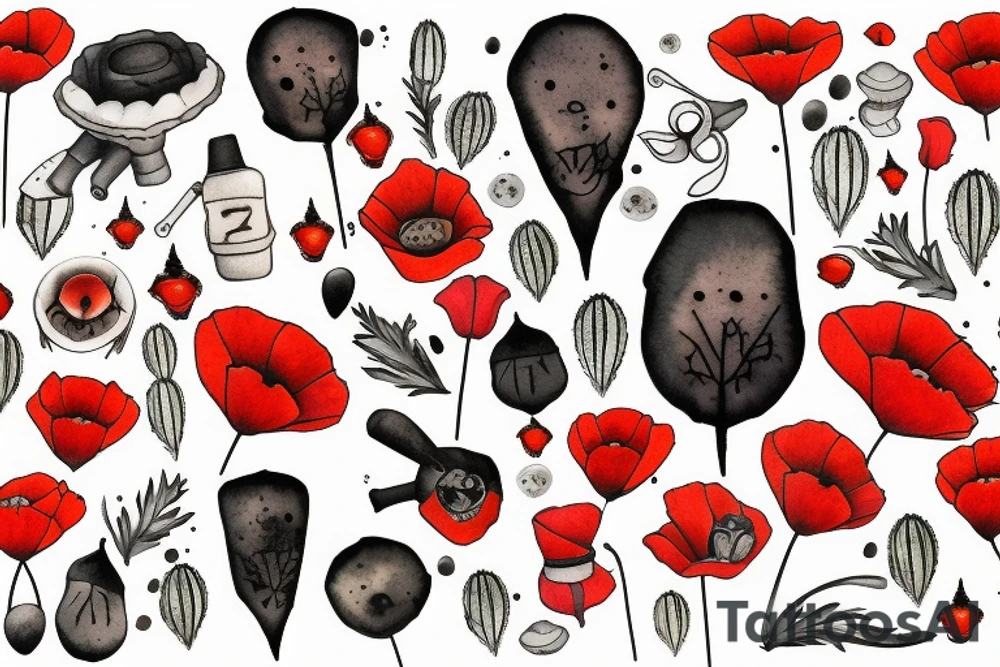 Poppy tattoo idea