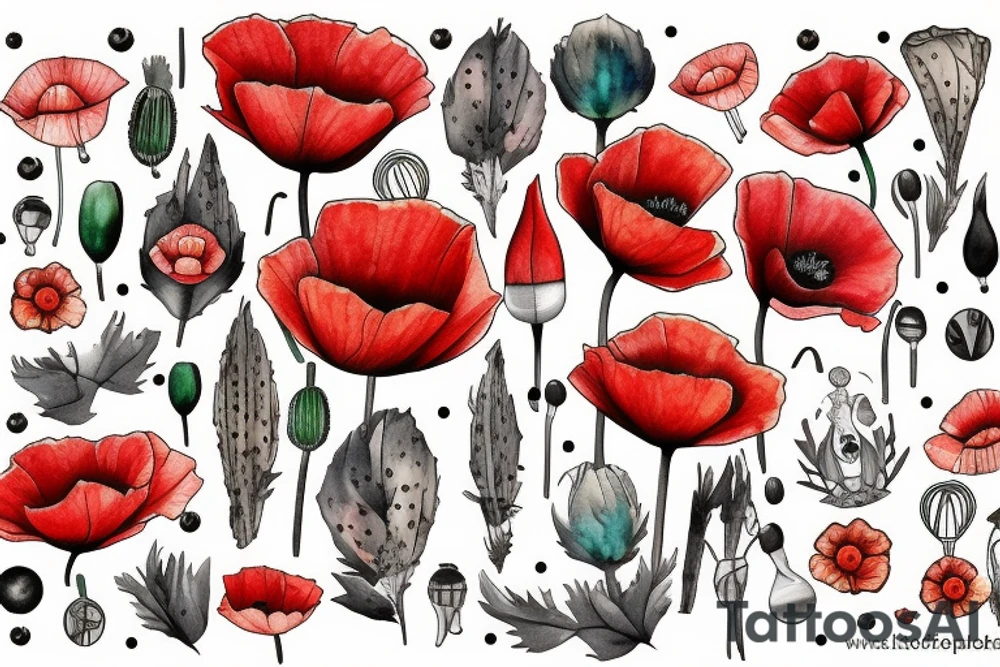 Poppy tattoo idea