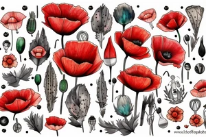 Poppy tattoo idea