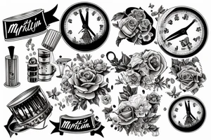 Martini ontop of a piston tattoo idea