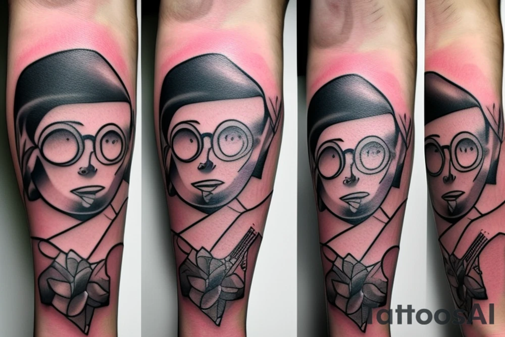 Martini ontop of a piston tattoo idea