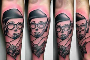 Martini ontop of a piston tattoo idea