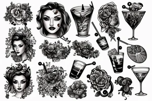 Cocktail tattoo idea