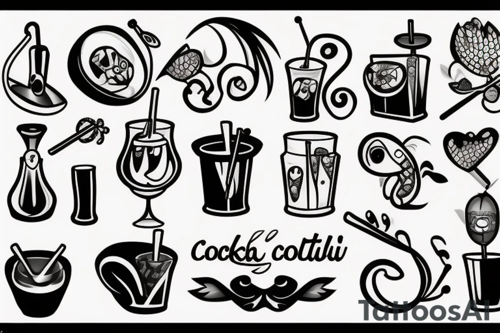 Cocktail tattoo idea