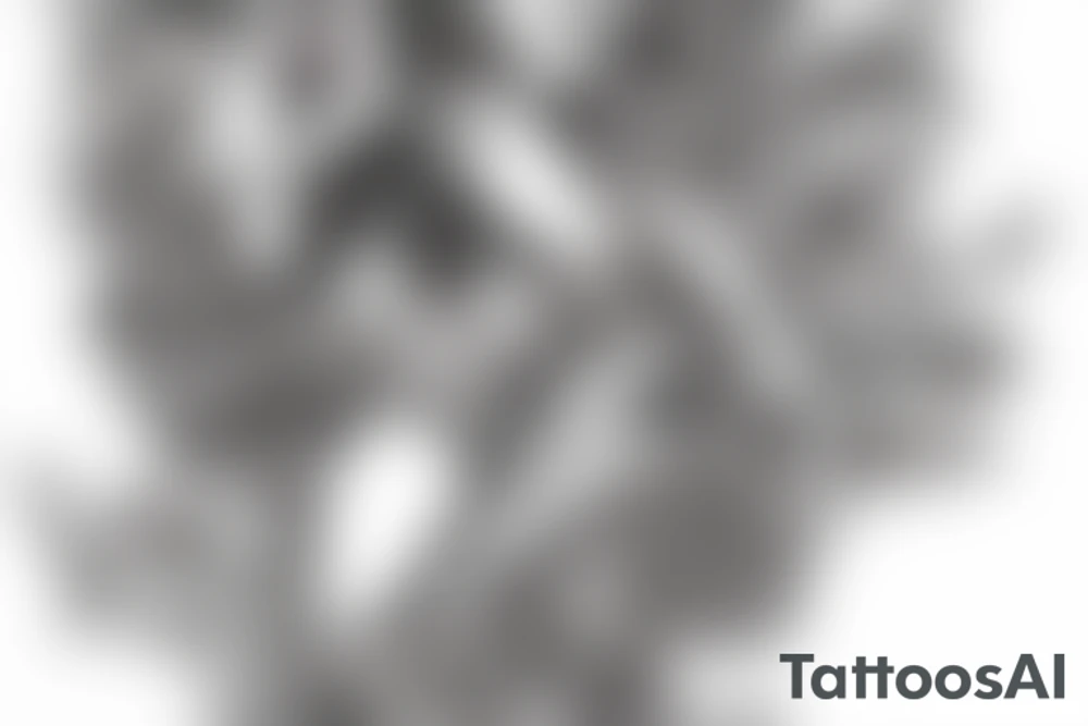 Gyspy woman hand holding a black lotus tattoo idea