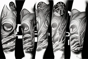 Beach sunset tattoo idea