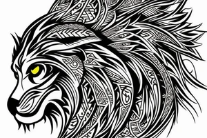 owl, lion, wolf tattoo idea