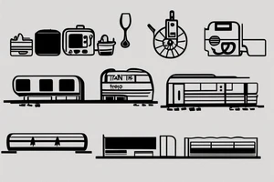 Train travel live for the moment food enjoy life drink tattoo idea