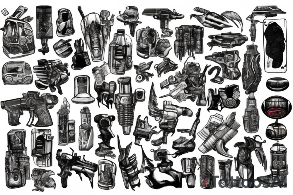 megapolis post-apocalypse tattoo idea