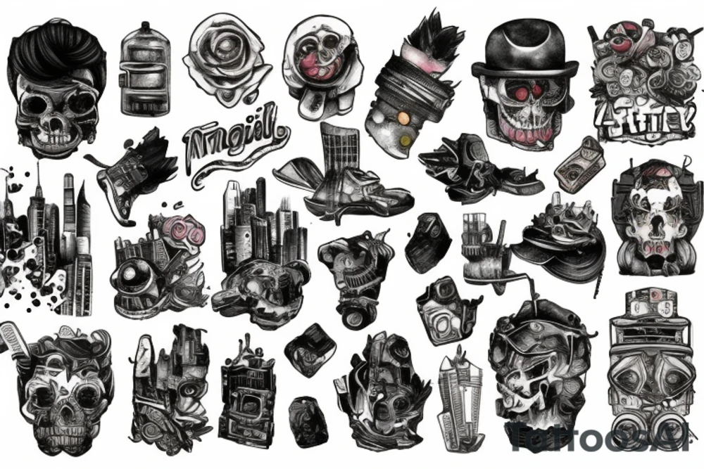 megapolis post-apocalypse tattoo idea