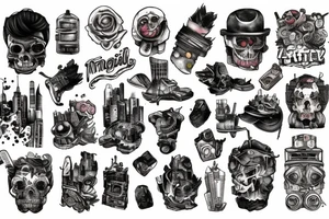 megapolis post-apocalypse tattoo idea