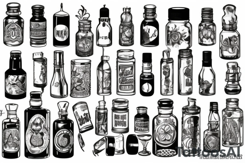 ship in a bottle tattoo idea