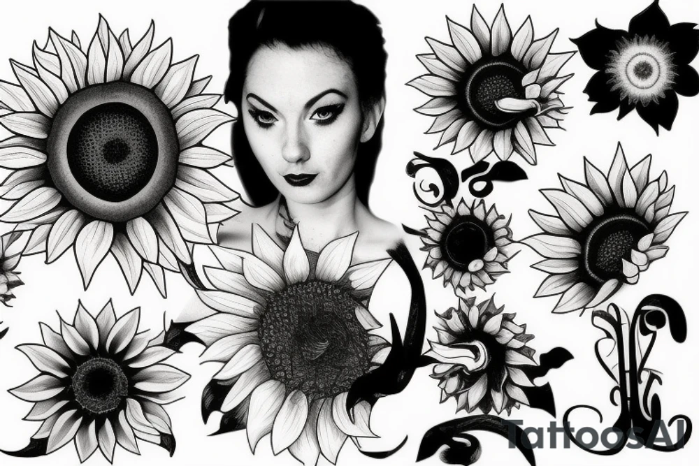 Sunflower tattoo tattoo idea