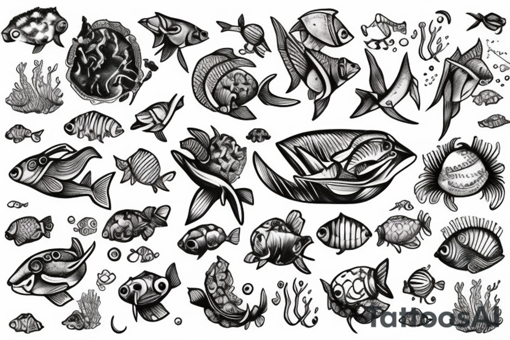 Deep sea diver tattoo idea